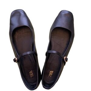 Zara Leather Ballet Flats